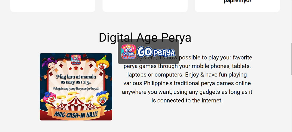 Goperya Online na serbisyo sa pagsusugal Isang kumpletong website